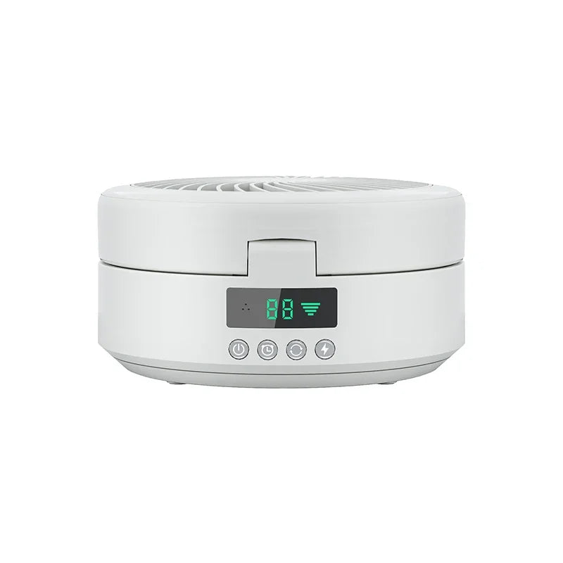 Fan With Remote Control Portable Wall-Hanging Rechargeable Usb Electric Folding Fan Nightlight Air Cooler Household