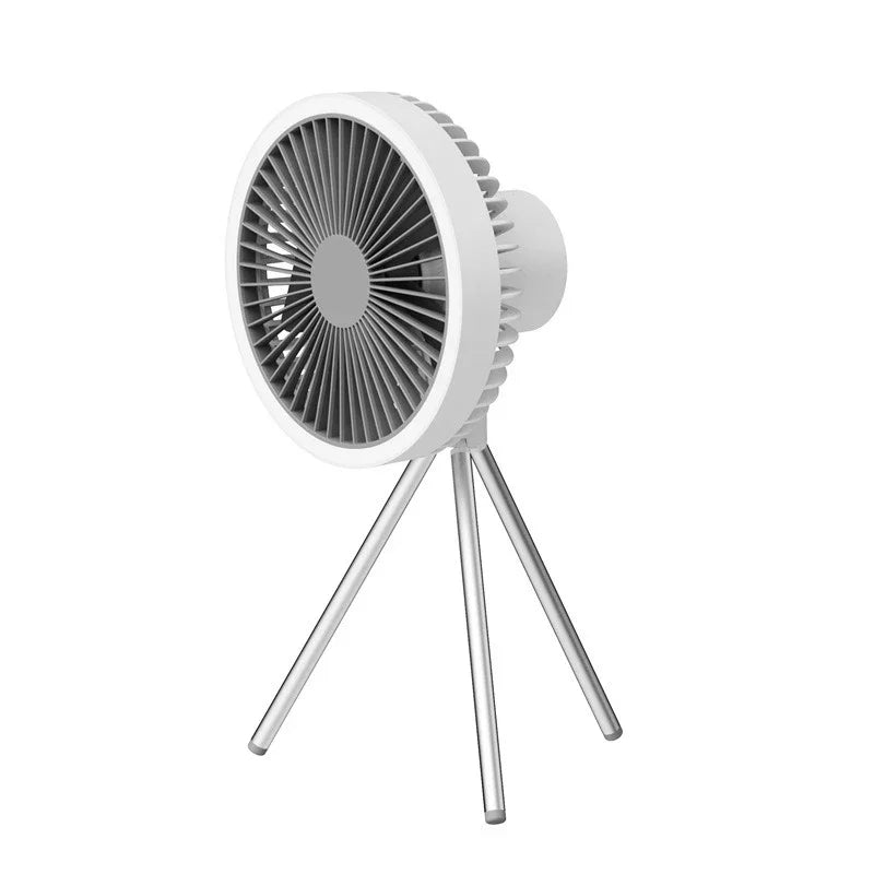 Cross Border Tripod Outdoor Fan Portable Camping Tent Small Ceiling Fan Light Wireless USB Rechargeable Camping Fan