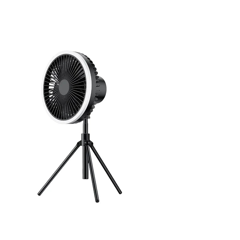Cross Border Tripod Outdoor Fan Portable Camping Tent Small Ceiling Fan Light Wireless USB Rechargeable Camping Fan